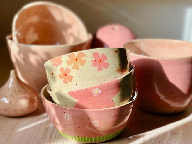 keramik in rosa