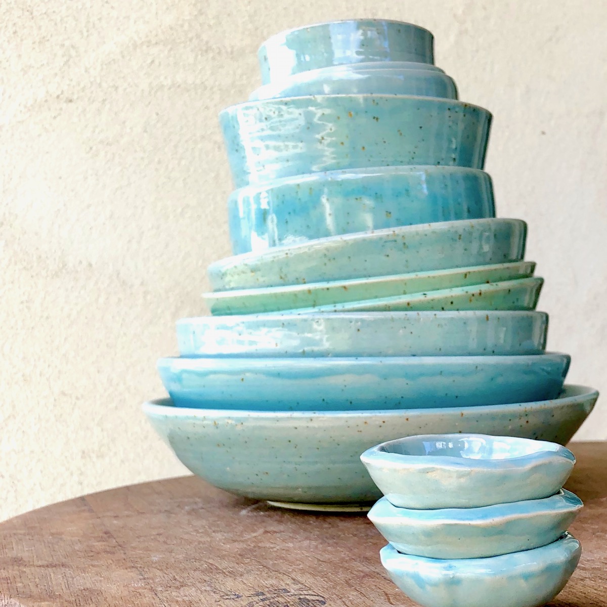 stack of ceramic bowls