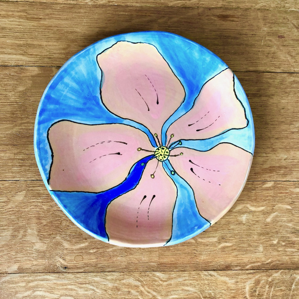 blossom plate handpainted no 1
